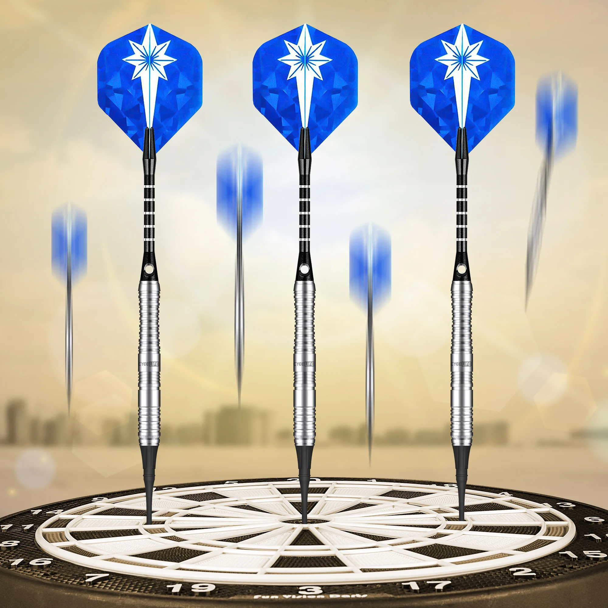 Freccette Per Principianti E Professionisti Set Completo Freccette CyeeLife 18g Punta Morbida - Include 100 Punte, 16 Voli, 12 Alberi, Strumento E Protezioni Kit Freccette Completo 100 Punte 16 Flights - Foto 2