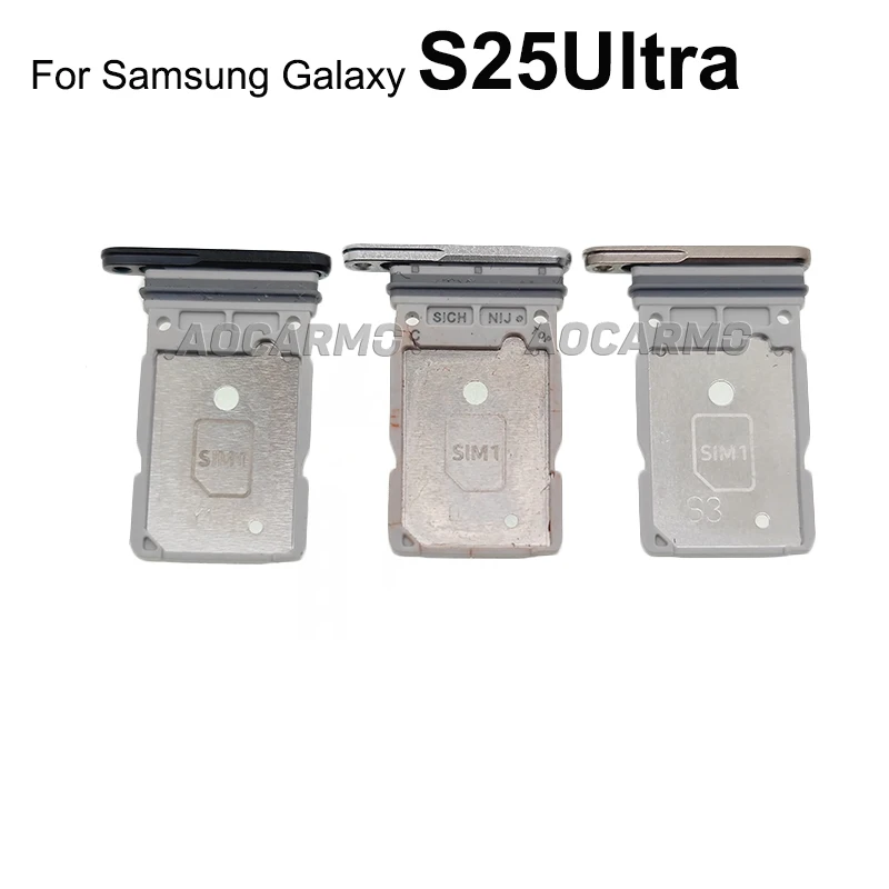 삼성 갤럭시 S25엣지 S25 울트라용 Aocarmo SIM 카드 트레이 카드 슬롯 홀더 교체 부품