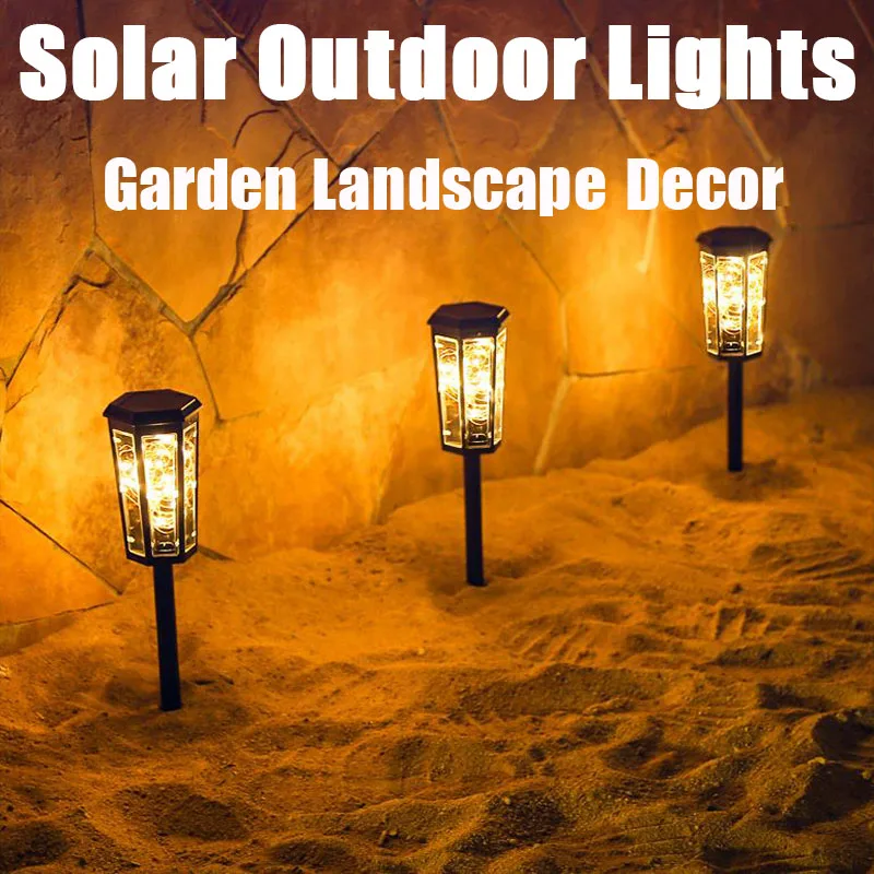 

2pcs LED Lamps Outdoor Landscape Garden Solar Power Light Path Yard Backyard Patio Waterproof for Lawns Gardening Pathway Decors