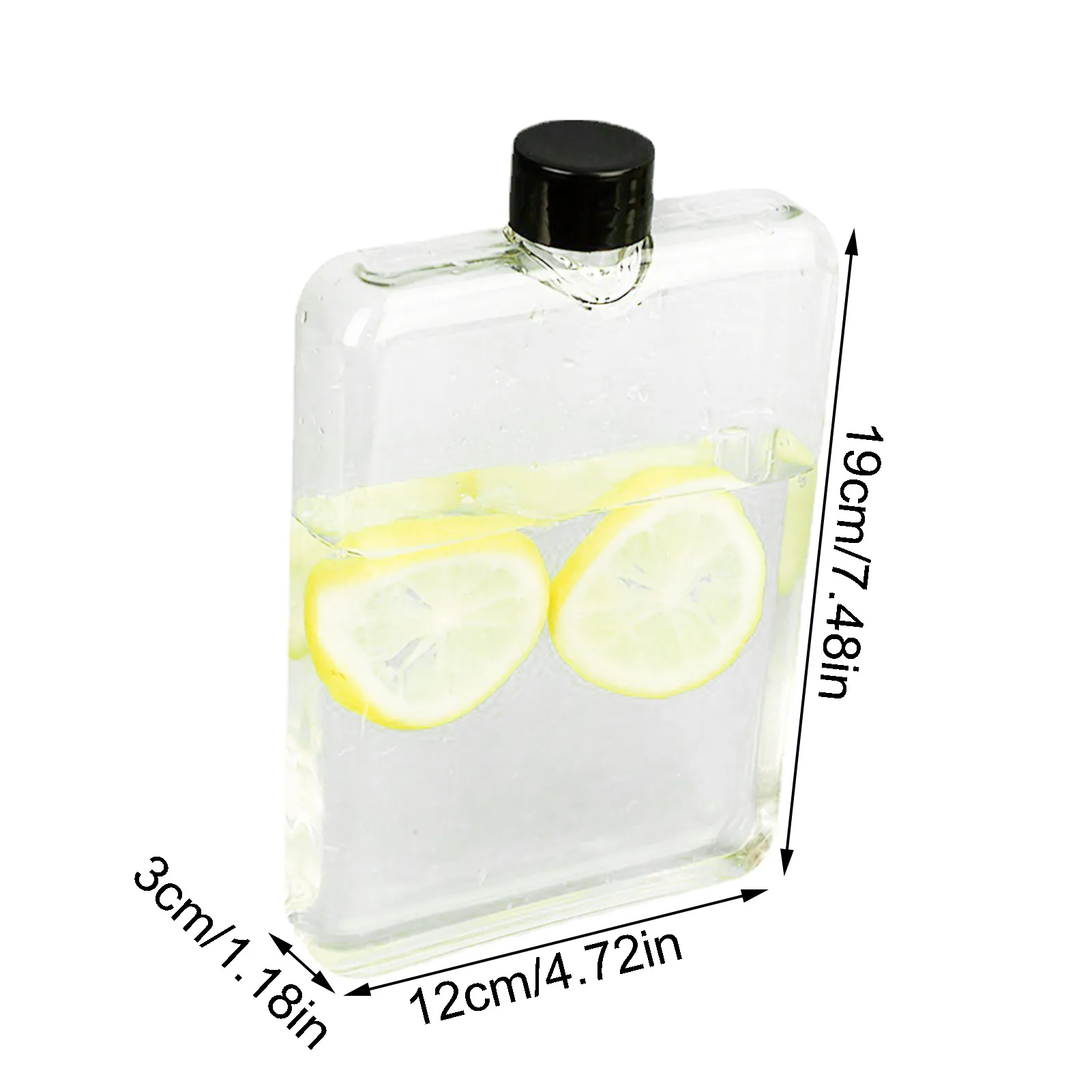 Borraccia Piatta A5 420ml - Trasparente, Portatile, Sottile, Per Sport E Viaggi - Foto 8