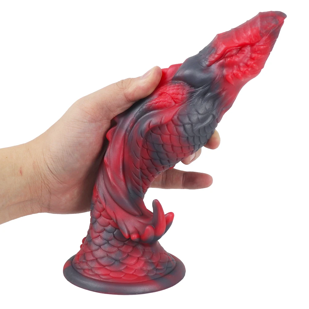 Dragon monster dildo in silicone con ventosa per piaceri_voghion.com