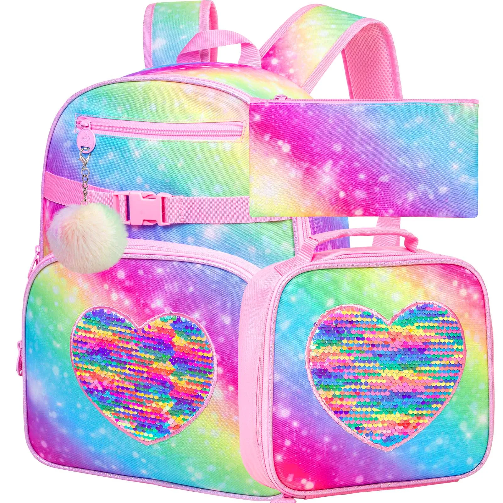 Arc En Ciel Cartable D Ecole Sac à Dos Enfant Licorne à Paillettes