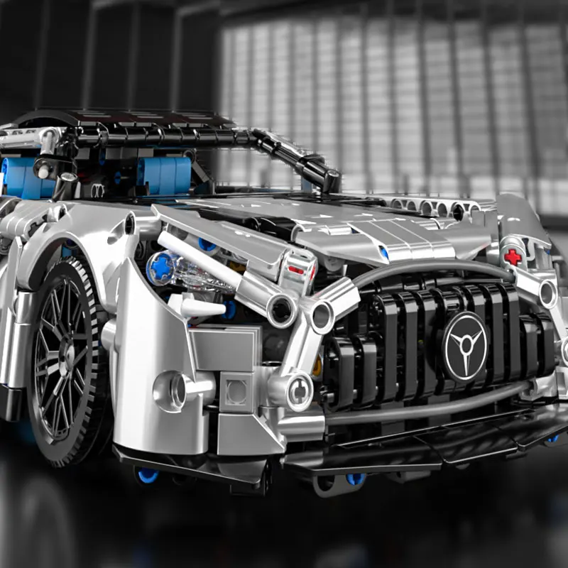 Ensemble de blocs de construction de voiture de course 3