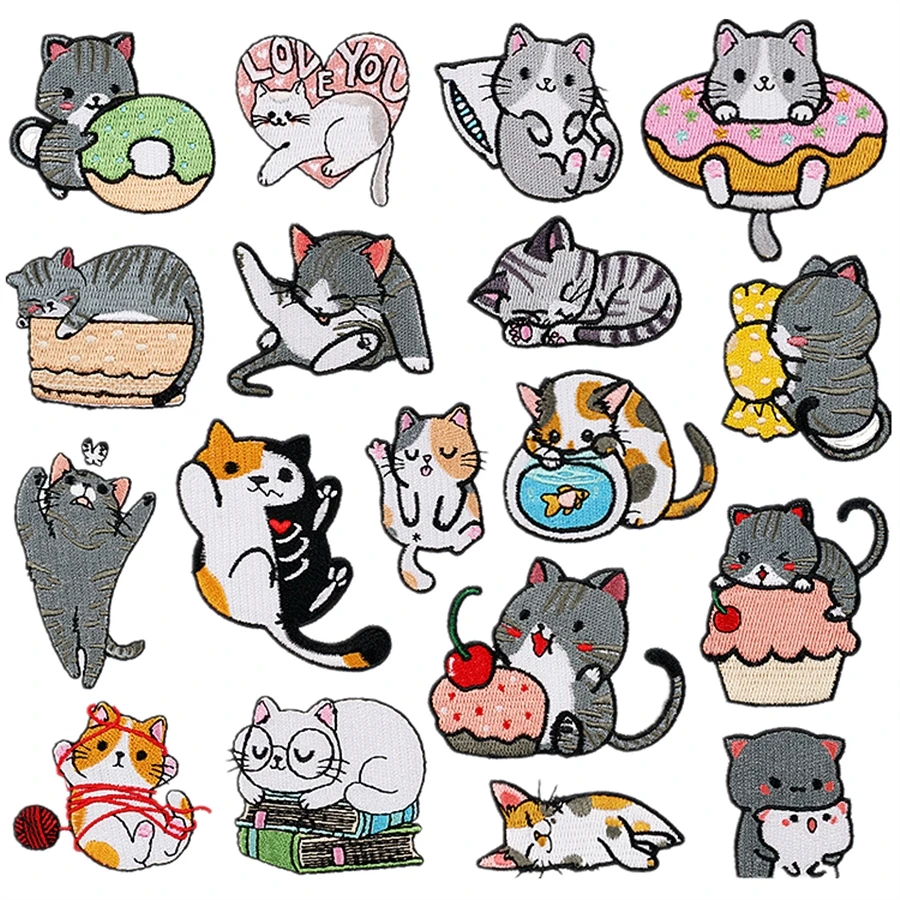 Patch Cat Stickers Iron On Patches 1