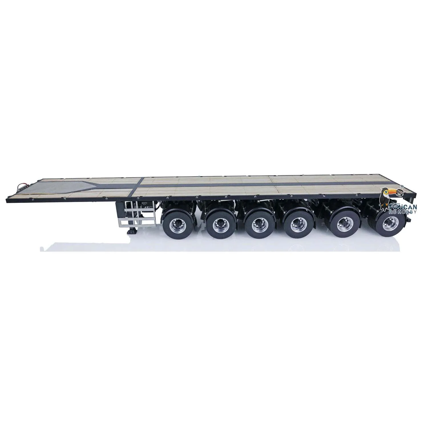 Fury Bear 6 Axles Flat Trailer for Tamiyaya 1/14 RC Tractor Truck DIY Remote Control Car Models Parts Toy TH20585-SMT5 4