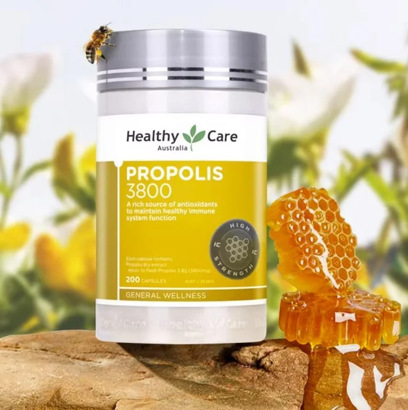 

Australia Healthy Care Premium Propolis 3800mg 200Capsule Vitamins Minerals Immunity Health Wellness Products Food Supplements