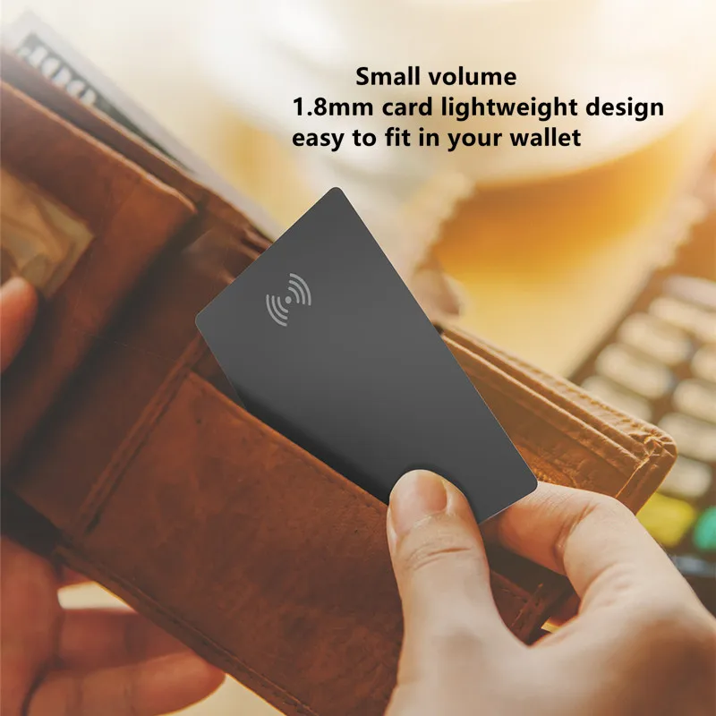 Ultra-thin Wallet Tracker Card Airtag GPS Locator Smart Tag Work With Find My APP Bluetooth Search Finder Device Wireless Charge