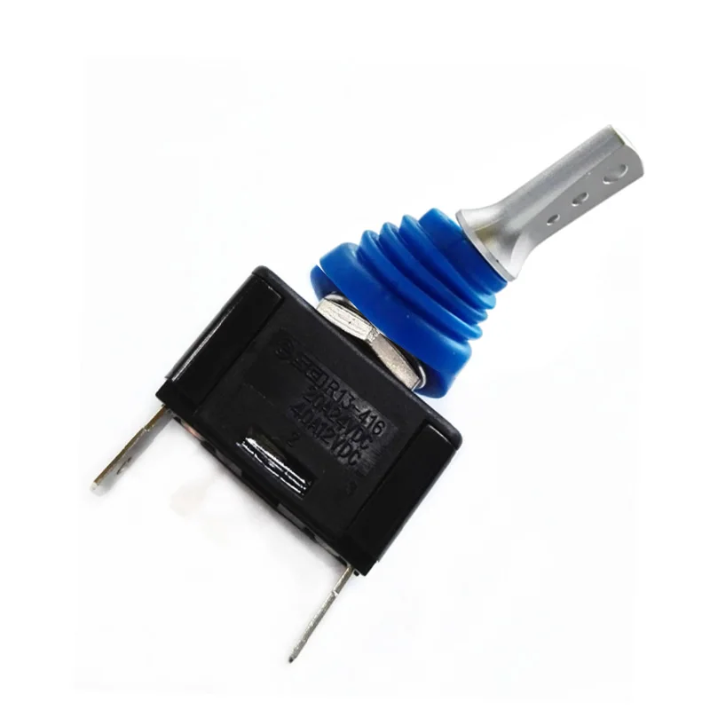R13-416 Series 12mm Waterproof Car ON-OFF SPDT 2Pin 2Position Toggle Switch Plastic Lever 20A/24VDC 40A/12VDC 1pcs