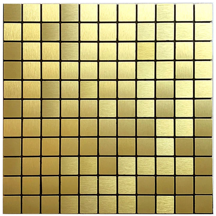 thumbnail image 1 of Mosaico de metal, panel de aluminio y plástico, adhesivo para pared, dorado, abstracto, impermeable, para cocina, baño, azulejos, decoración de pared, 1 of 5