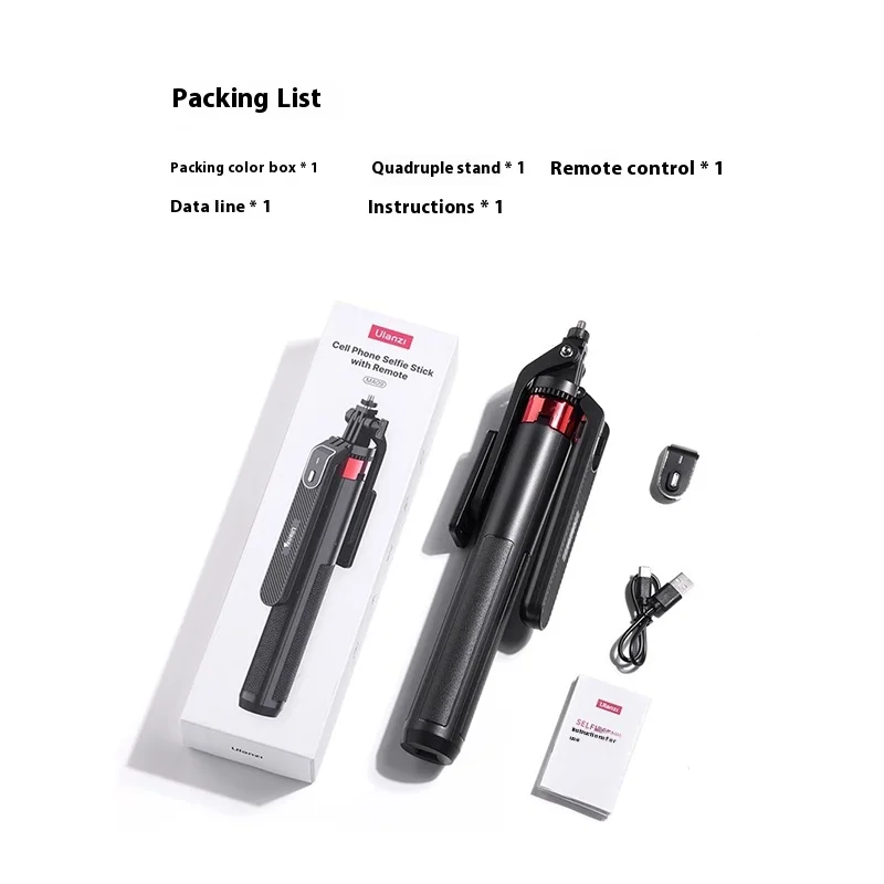 Ulanzi MA09 Bluetooth Selfie Stick 1.8m Stretchable Tripod 10M Remote Control Phone Stand for iPhone 16 15 14 13 Pro Max