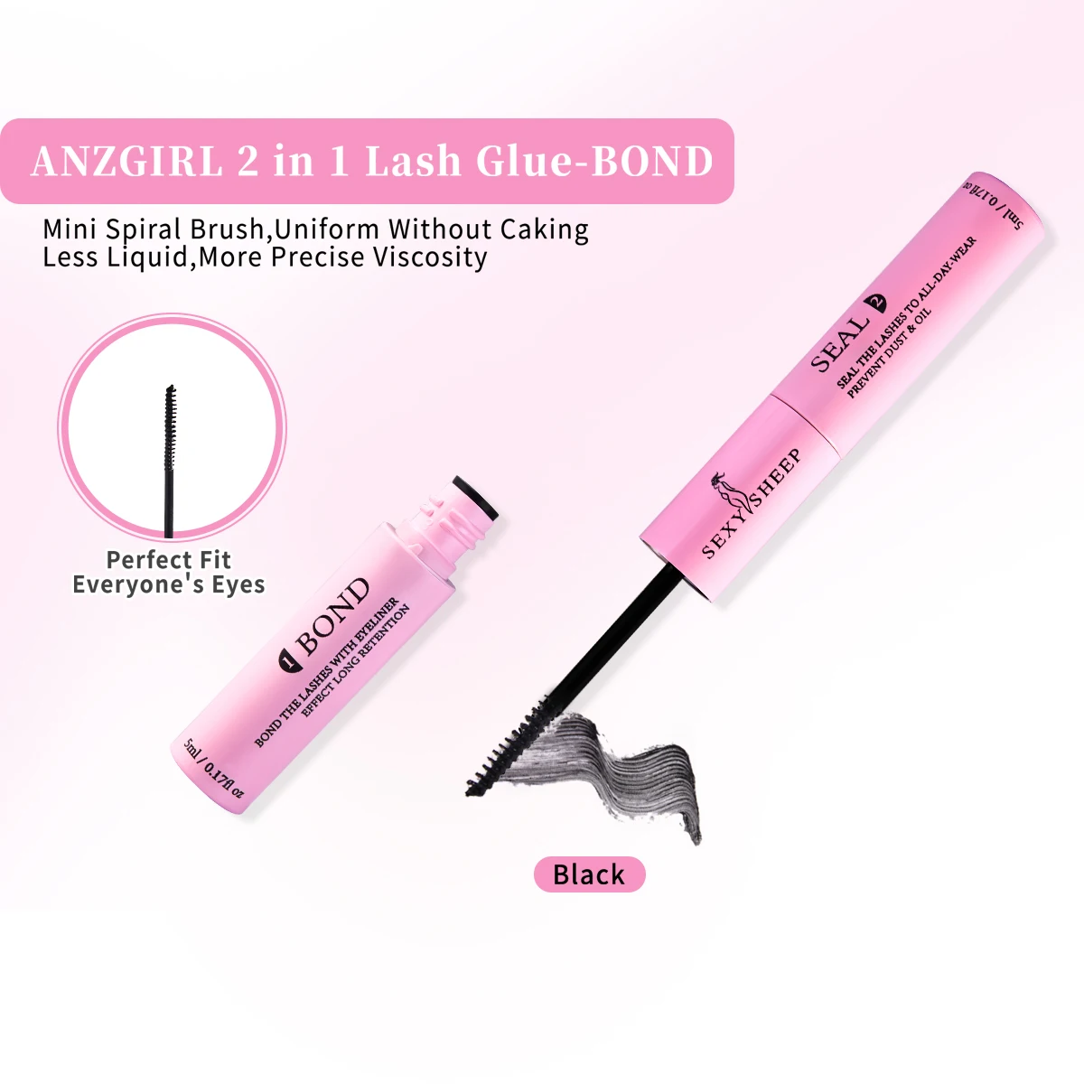 Lash Bond and Seal 10ml Individual Lashes Glue and Seal Super Strong Hold DIY Lash Extension and  Lash Glue Remover 5ml Kit Hold 4