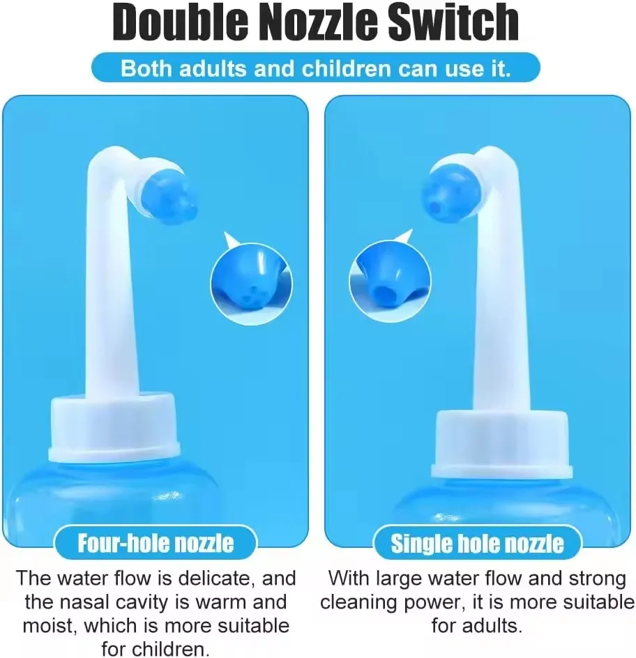 Nasal Irrigator Rinse Bottle Cleaner For Adults And Children