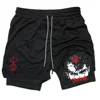 Anime Berserk Performance Shorts Men 2 In 1 Running Quick-Drying GYM Short Pants Workout Sportswear Yoga Basketball Shorts 6