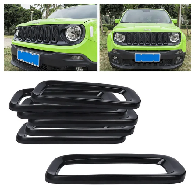 Front Bumper Lower Grille Bezels For Jeep Renegade 2015-2017 - Left & Right Set