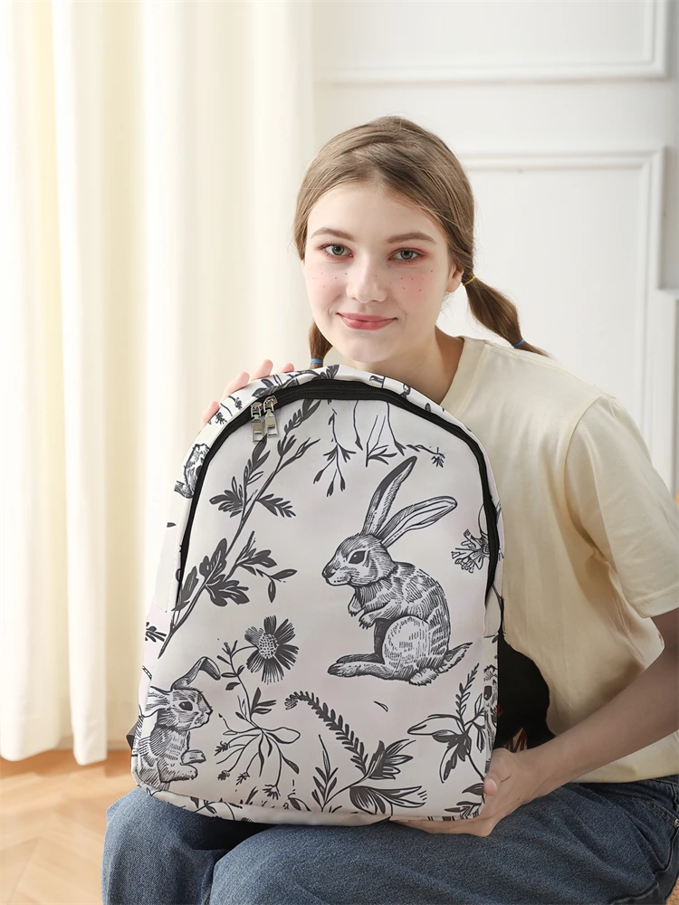 New Women's and Men's High Capacity College Backpack Trend Women's Laptop School Bag Cute Girl Travel Bag Cool