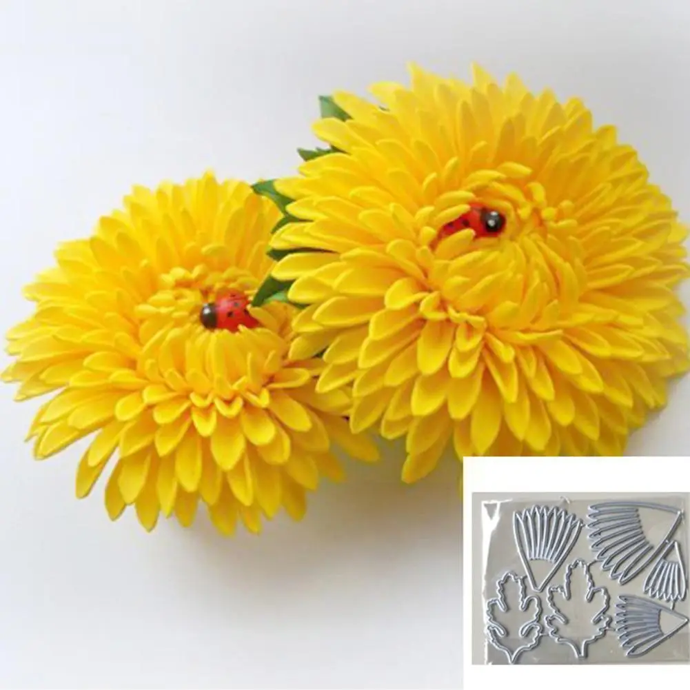 Metal Cutting Dies Chrysanthemum Petal Metal Die Scrapbook Carbon Punch Knife Paper Craft Mould Stencils Mold metal cutting dies cutting dies