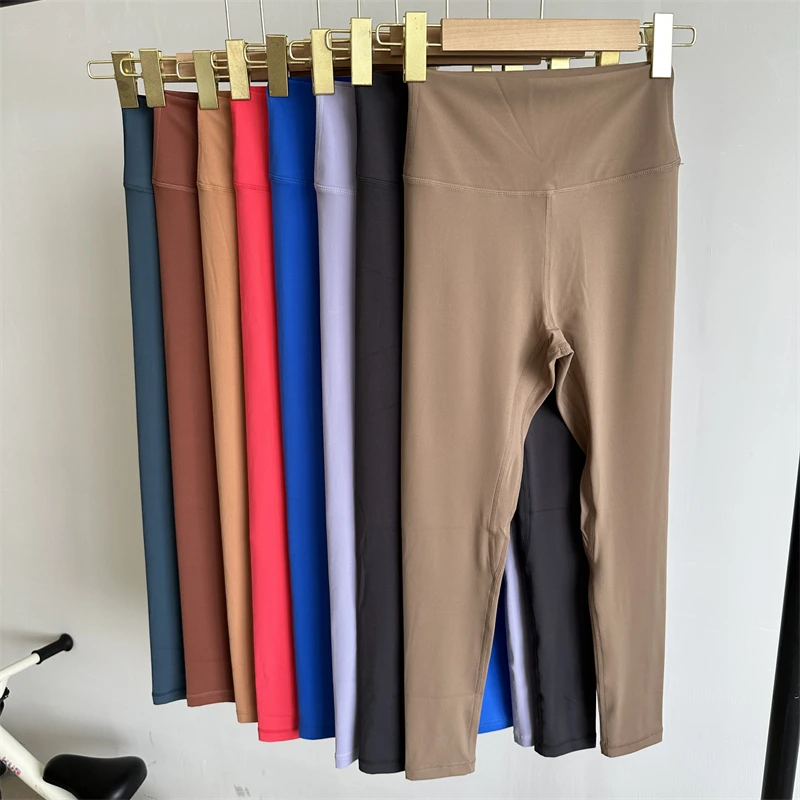 Sexy Women's Leggings Gym Solid Color Pilates Yoga Tights High Waist Fashion Spice Girls Fitness Sports Pants Soft Breathable