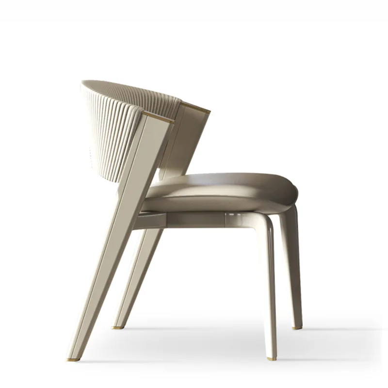 

Italian Light Luxury CC Dining Chair Solid Wood Home Designer Modern Simple Backrest High End Creative Restaurant Nordic Chair