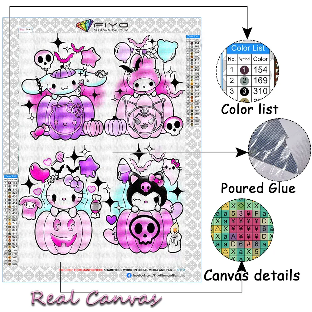 Sanrio Diamond Painting Hello Kitty New Collection 2023 Diamond Mosaic 5D  DIY Cross Stitch Kits Diamond Art Home Decoration - AliExpress