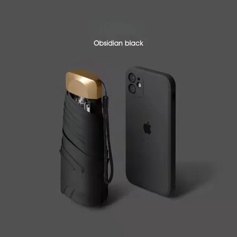 6-bone Mini Folding Pocket Portable UV Resistant Sun Umbrella