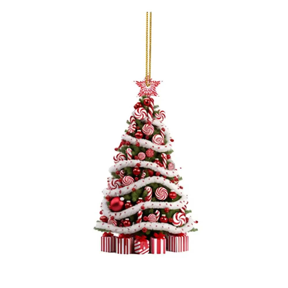 thumbnail image 1 of New Hot Wide Use Christmas Tree Ornament Hanging Pendant Durable Acrylic Navidad Xmas Decor Happy New Year Home Table Decor, 1 of 5