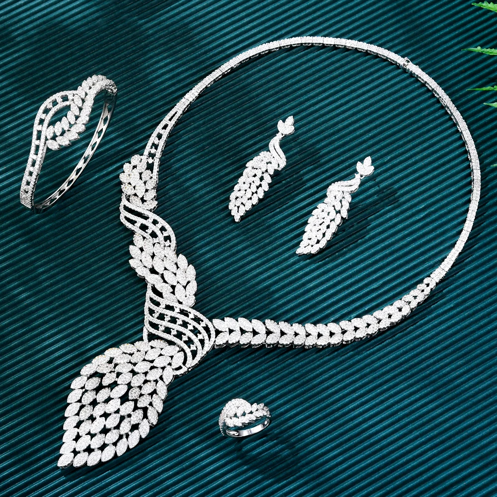 

GODKI Famous Brand Luxury African/Indian Jewelry Sets For Women Wedding Party Zircon Crystal Dubai Bridal Jewelry Set Gift
