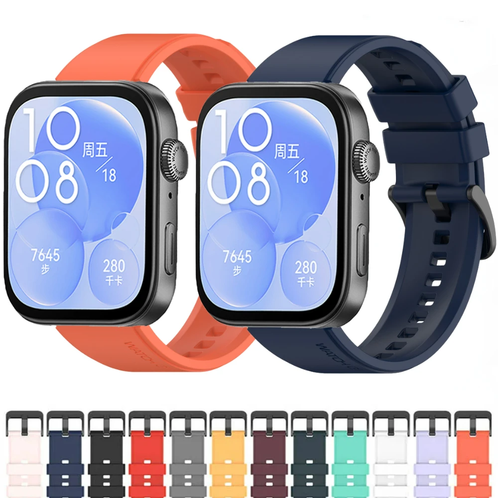 Silicone Strap for Huawei Watch Fit 3 Bracelet SmartWatch Adjustable Breathable Wristband for Huawei Watch Fit 3 Sport Watchband