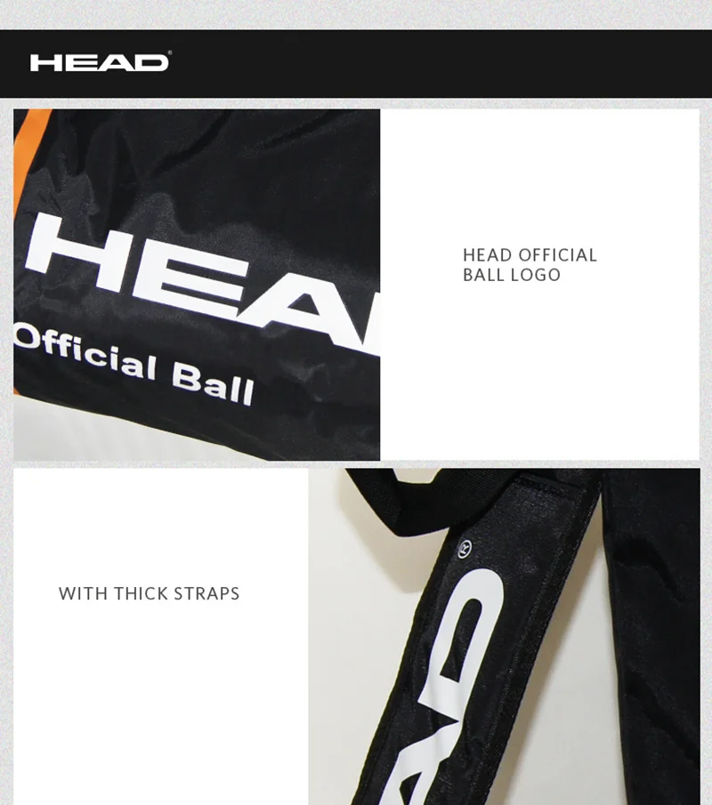 HEAD Large Capacity Tennis Bag For 100 Pcs Tenis Balls Bucket Bag With Heat Insulation Tennis Balls Bag Tennis Padel Ball Bolsas 4