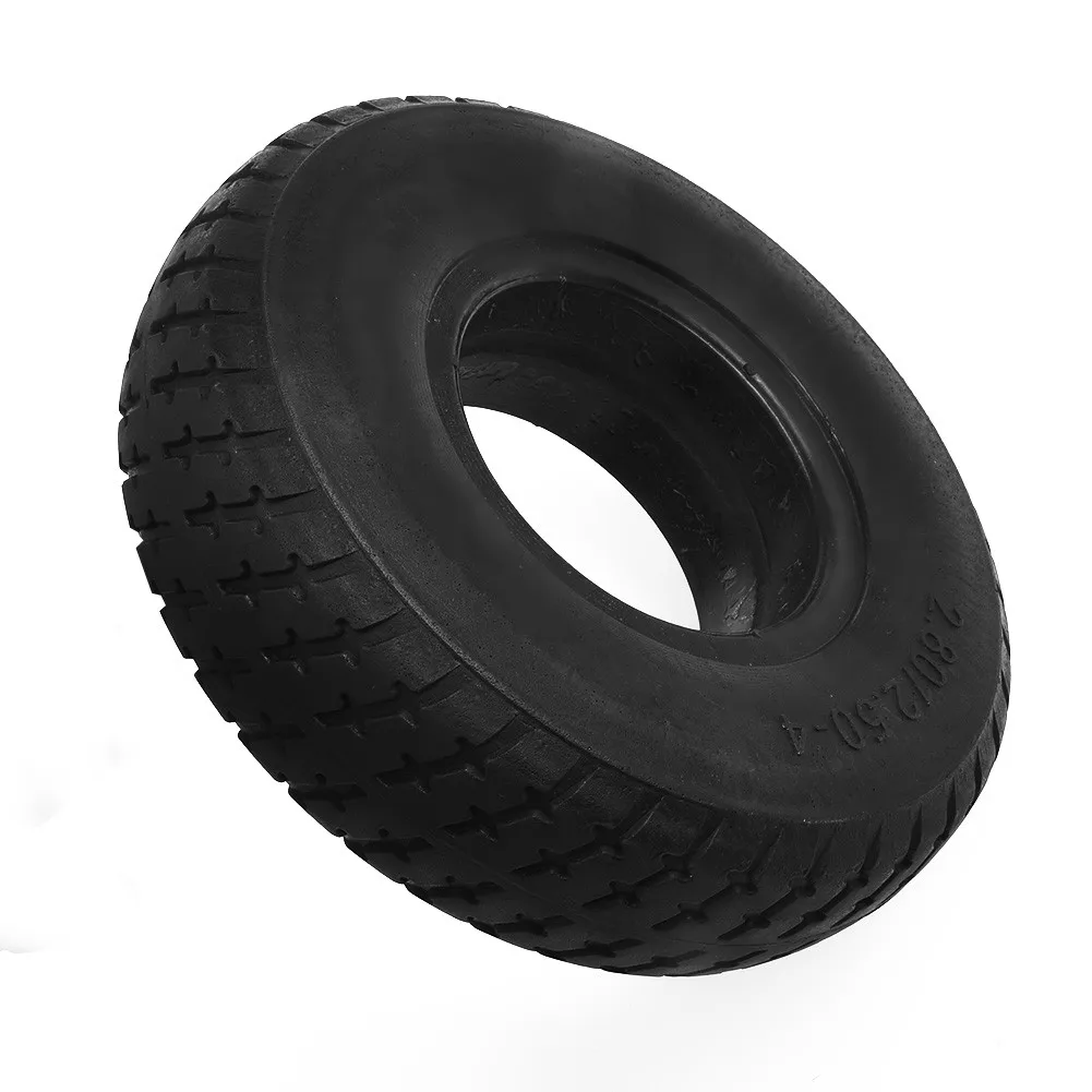 

Battery Car Solid Tire 2.80/2.50-4 Elder Mobility Scooter Non-inflable Tyre Black Polyurethane rubber 1pc Durable