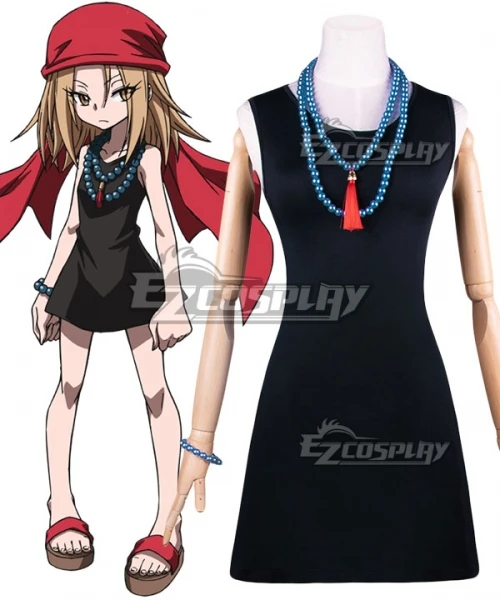 Shaman King Asakura Anna Kyoyama Anna Dress Women Skirt Party Halloween Girls Black Girls Skirt Suit Cosplay Costume E001