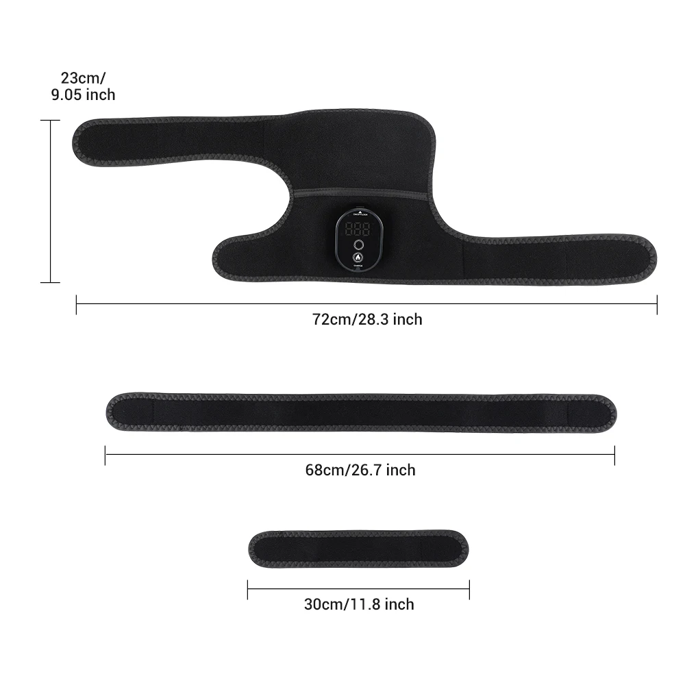 Electric Heating Knee Massager Pad Support Braces 3-In-1 Shoulder Knee Elbow Calf Massage Fatigue Relief Hot Compress Machine