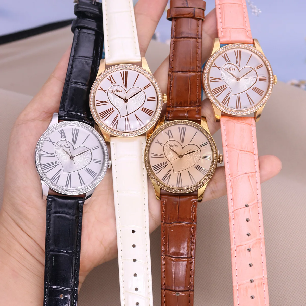 Top Julius Lady Women's Watch Japan Quartz Fine Fashion Hours Clock Dress Bracelet Leather School Girl Birthday Gift No Box 5