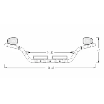 AXspeed LED Light Bar RC Koplamp voor 1: 14 Schaal Tamiya scania770s ×4 Truck Upgrade