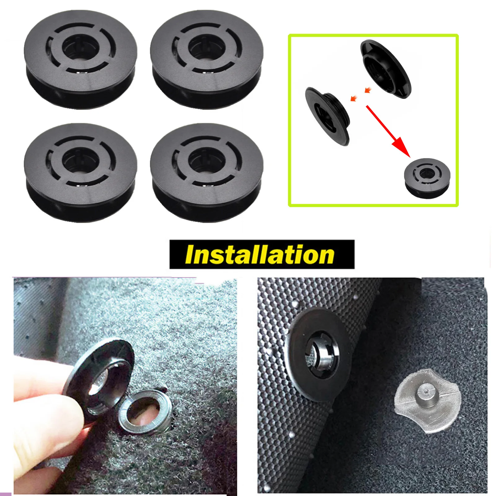 

8x черные пластиковые зажимы для автомобильных ковриков, напольные держатели, крепежные зажимы для SKODA OCTAVIA A7 OCTAVIA A5 SUPERB 3D08645214PK 3D0864523B41