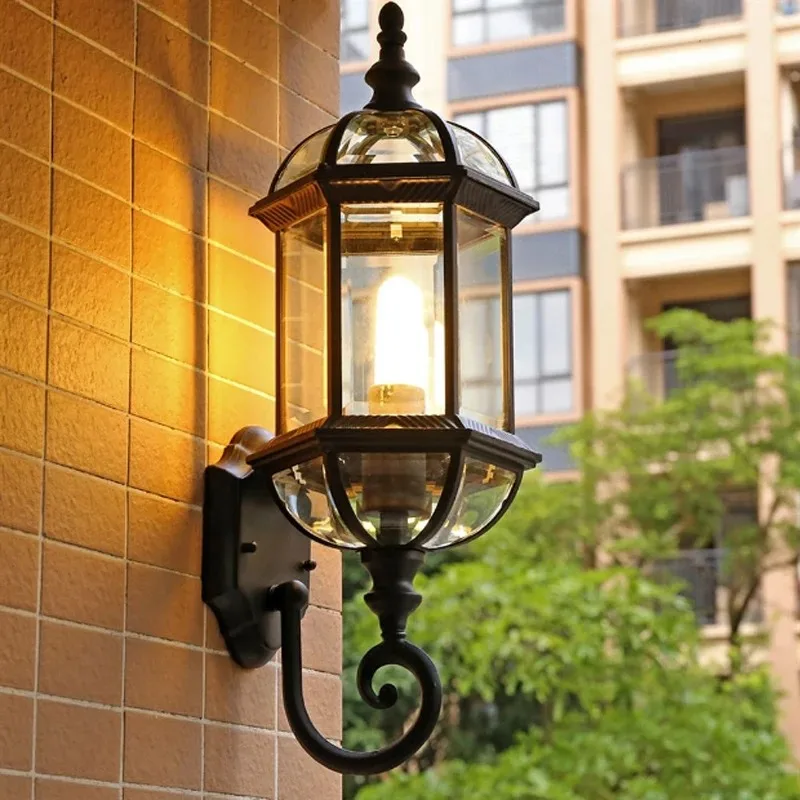 Outdoor porch light, waterproof pendant light, courtyard landscape decoration, retro LED lighting, suitable for terraces 5