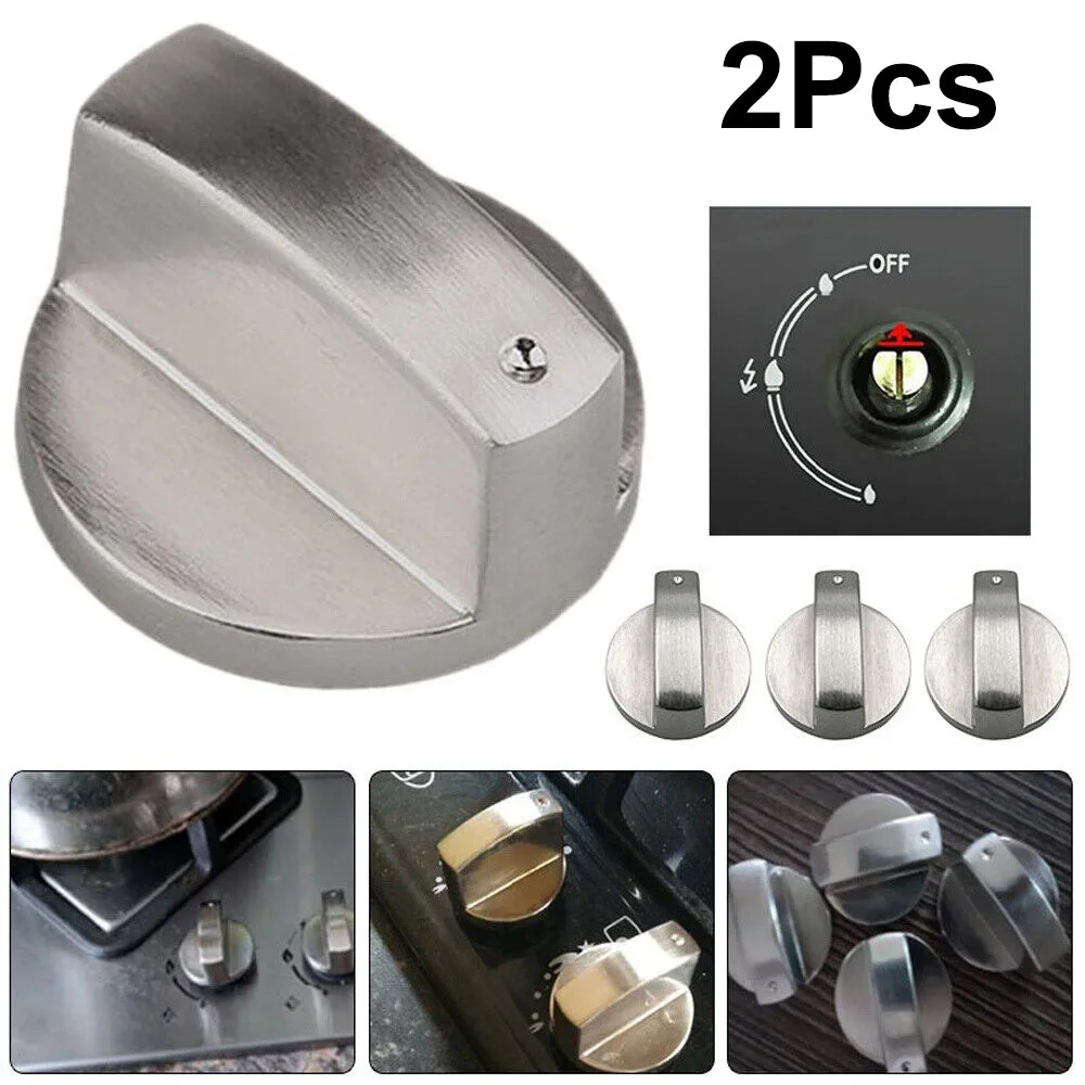 Stove Control Knobs 2Pcs 6/8mm Gas Hob Knob Metal Range Burner Switch Button Zinc Alloy Knobs Replacement for Cooktop Stove Oven gas stove control knobs