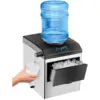 Maker Machine with Water Cooler Dispenser Combo, 48LBS/24H, S-M-L 3 Sizes Bullet Ice, Fast 6 Mins, 5LBS Ice Storage Basket, 2 Wa 1