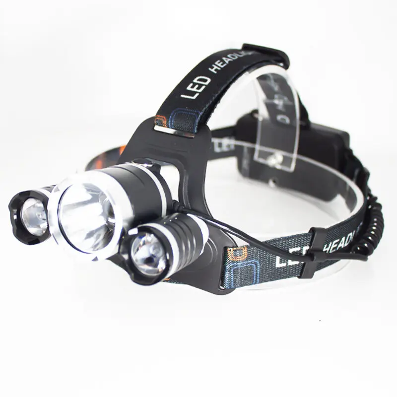 

3 LEDs T6+2*Q5 LED Headlamp 4 Modes Cycling Headlight Outdoor Lantern Light USB Rechargeable Flashlight For Hunting Fishing