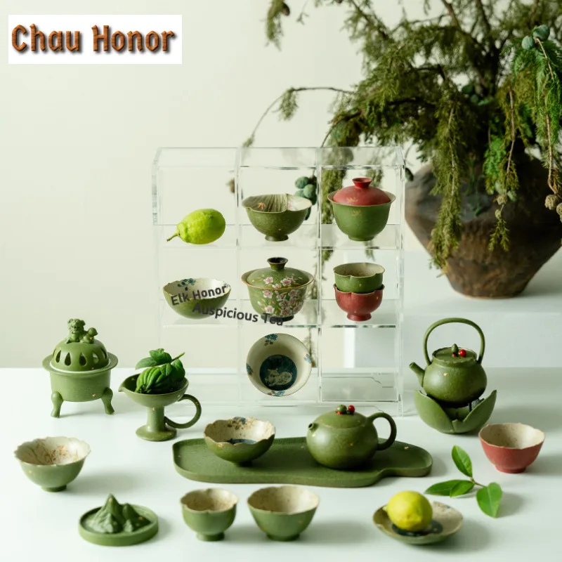 45ml Hand-painted Orchid Teacup Retro Tea Bowl Jug Tea-tasting Fragrance Cup Chazhan Master Cups Teaset Accessories Collection