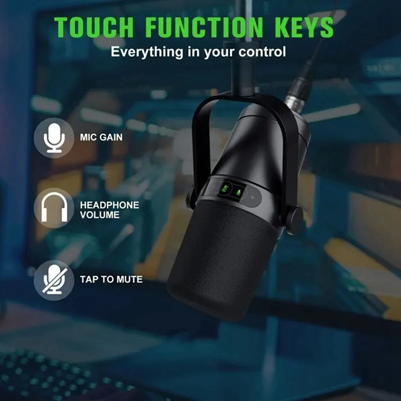 Фото Профессиональный динамический микрофон USB/XLR, Студийный микрофон для трансляций, подкастов и записи музыки и речи SM7B №4