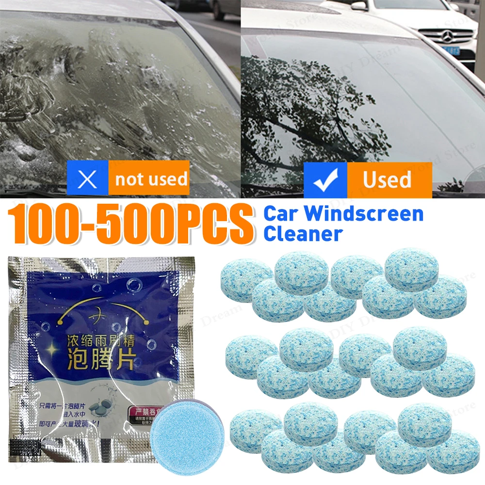 1-300PCS Solid Cleaner Car Windscreen Cleaner Effervescent Tablet Auto Wiper Glass Solid Cleaning Concentrated Tablets Detergent