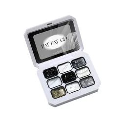 Black and White Solid Color Glossy Nail Gel for Long - Lasting DIY Home Salon (01)