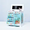 Large Ocean World Mermaid Music Box Drawer Jewelry Storage with Makeup Mirror Christmas Children's Day Valentine's Day Gift 1