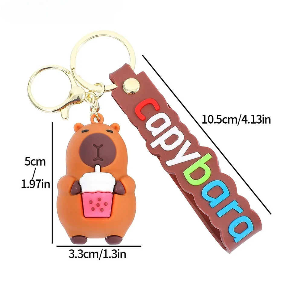 Llaveros De Capibara – Pack De 6 Diseños Divertidos, Resina Suave, Ideal Para Regalo O Para Decorar Mochilas