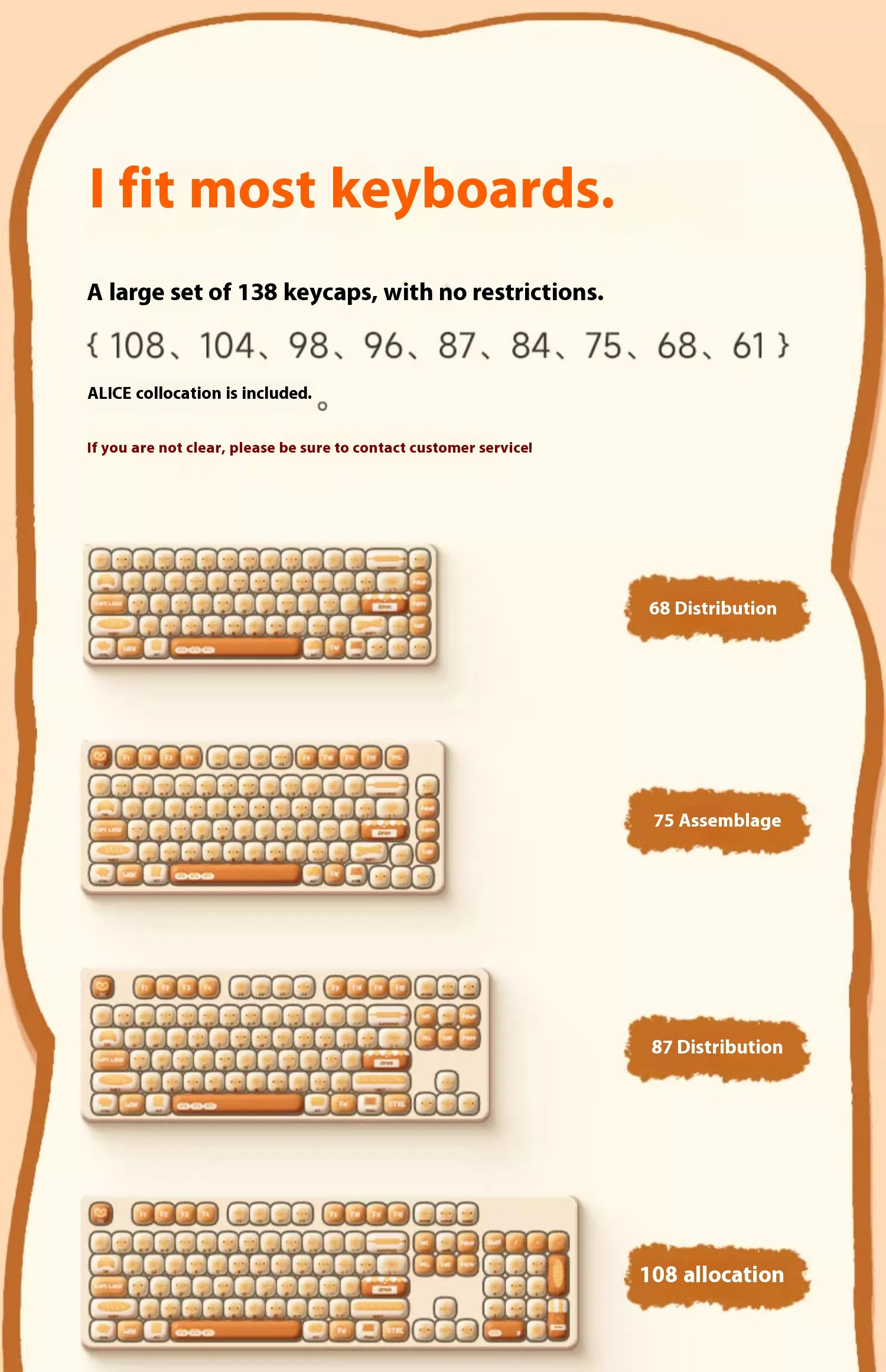 Akko Steam Bun Wonderland Mog Design 138pcs Keycaps