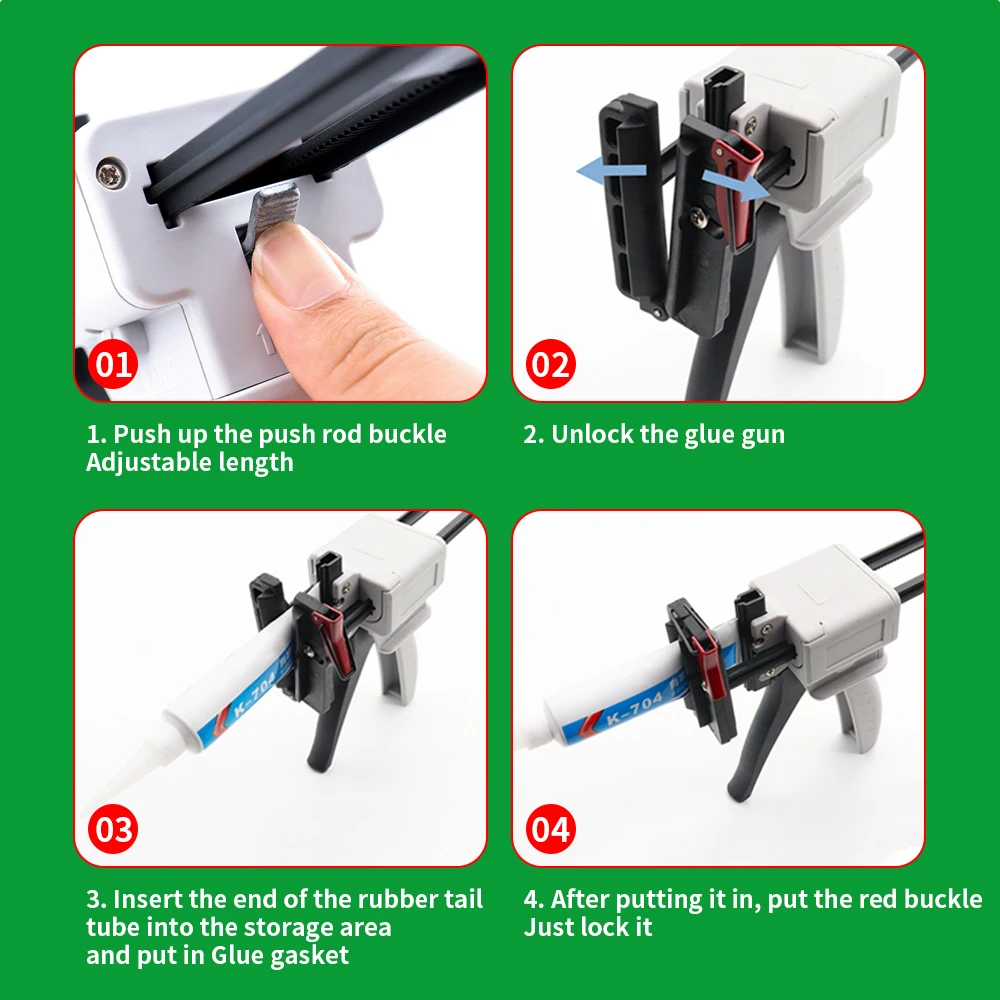 704 Toothpaste Glue Gun Silicone Manual Glue Gun Sealant Manual Extruder Injection Epoxy Resin Tool