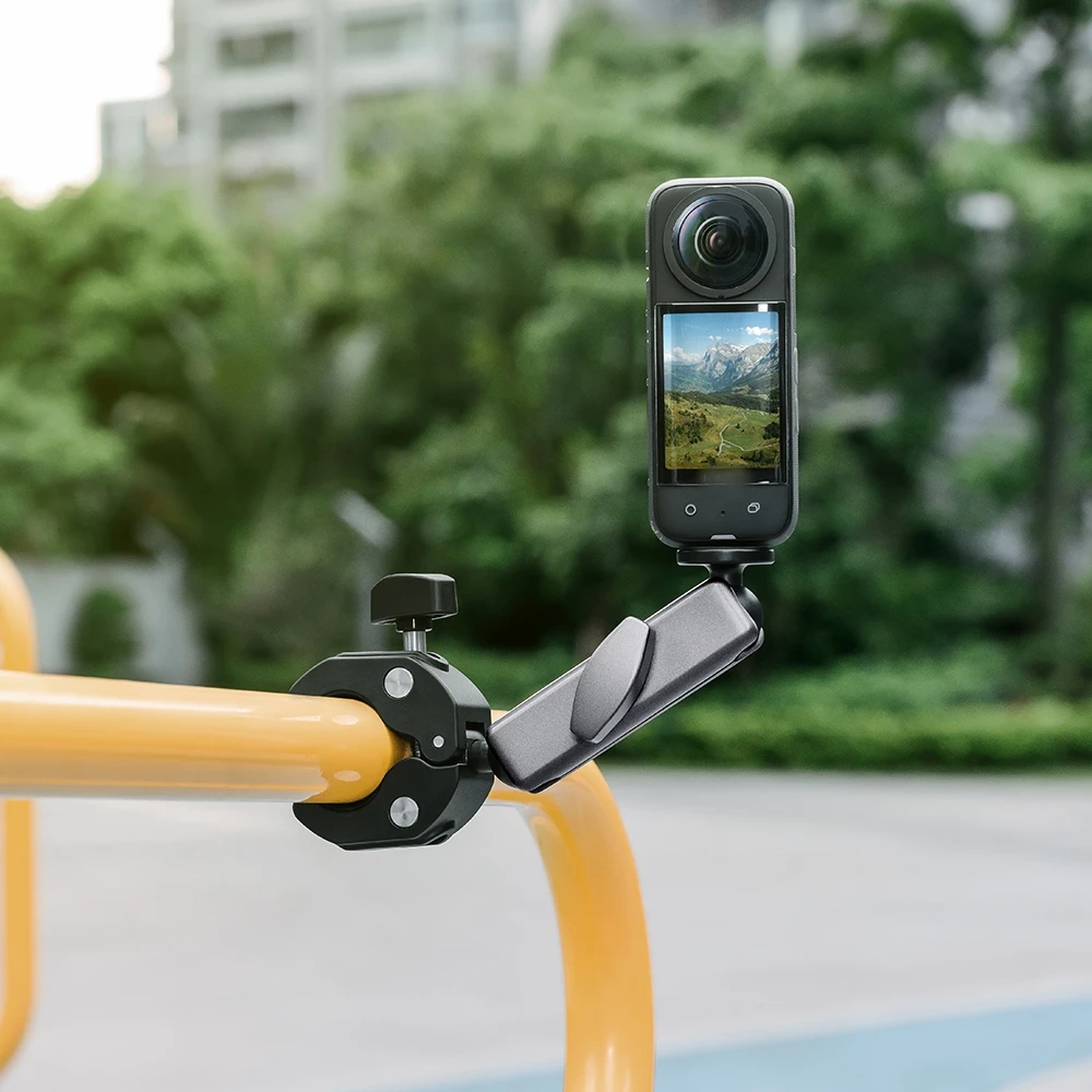 Support Guidon Moto Aluminium pour GoPro Hero 12/11/10/9 Insta360 DJI Osmo Action