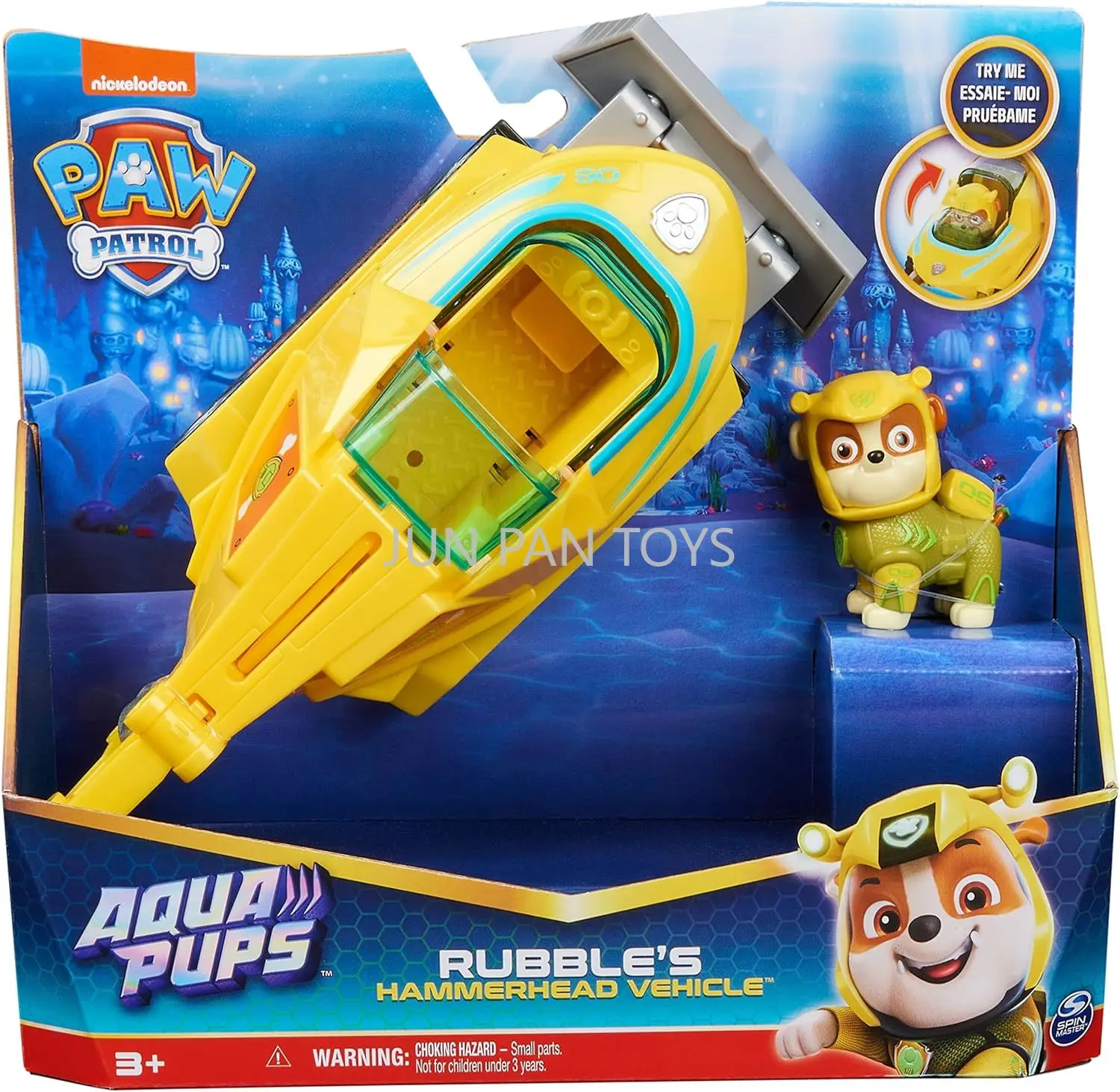 thumbnail image 1 of Figuras de acción originales de Paw Patrol Aqua Pups, juguetes de Rubble, Skye, Zuma, Marshall, Chase, Shark, vehículo coleccionable, juguetes para niños, regalo, 1 of 5