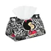 Cute Mafalda Print Tissue Box Cover Rectangular PU Leather Tissue Box Holder Personalized Tissue Holders for Home Office Car 1