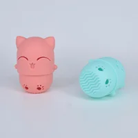 Puff Cleaning Drying Case Soft Silicone Sponge Puff Storage Box Cute Cat Powder Puff Holder Make Up Tool Portable Makeup Blender 1